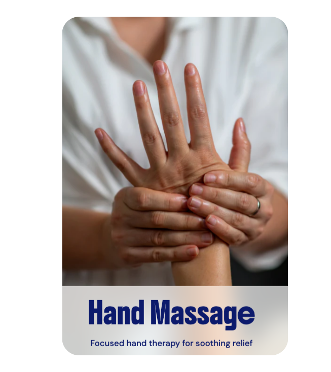 Professional therapist performing focused hand therapy for soothing relief during a Hand Massage session at River Oaks Thai Massage in Houston.