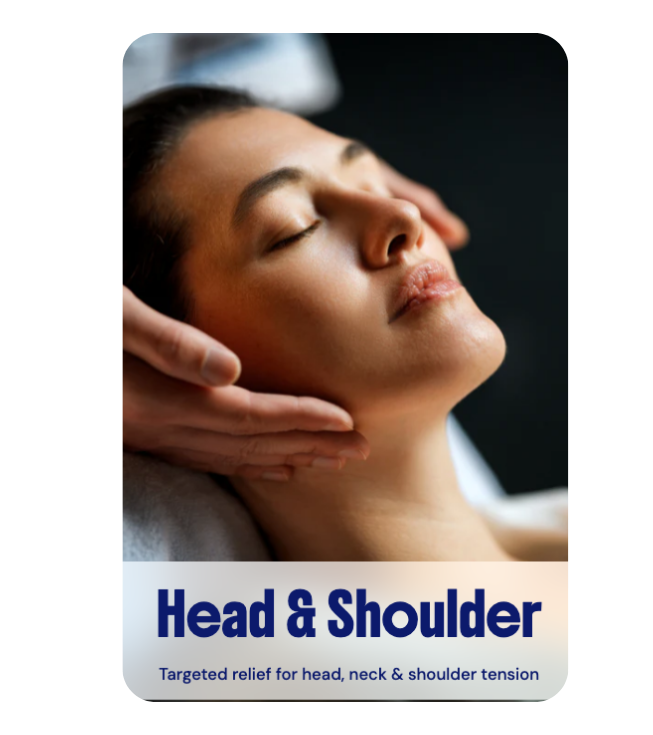 Professional therapist providing targeted relief for head, neck, and shoulder tension during a specialized massage session at River Oaks Thai Massage in Houston.